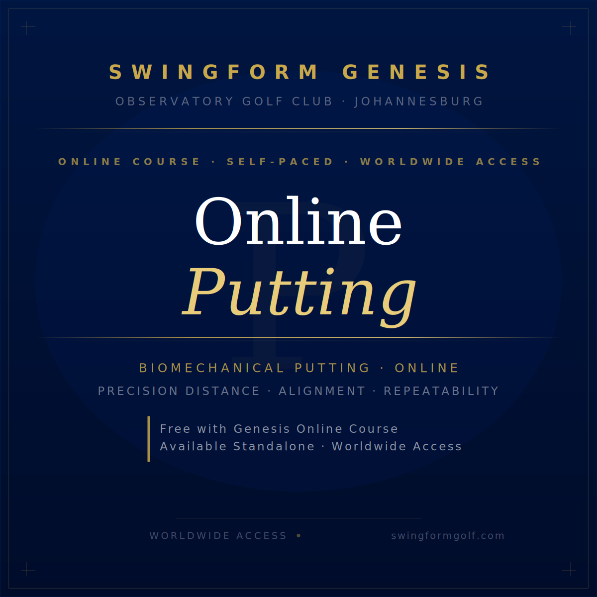 SwingForm Genesis Online Putting Course