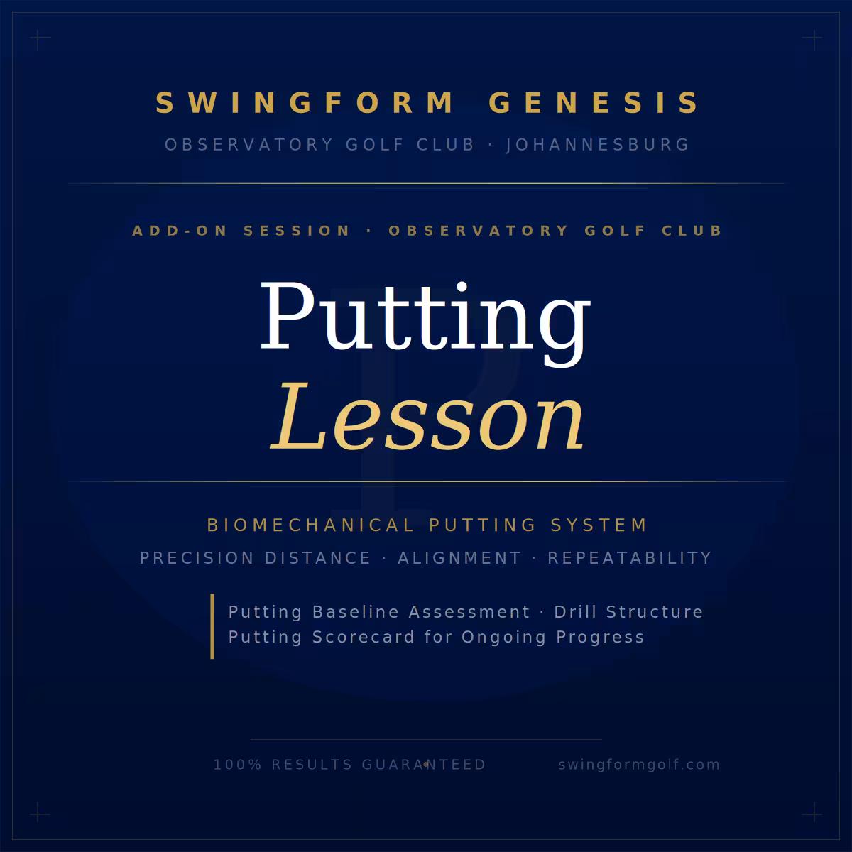 SwingForm Genesis - Putting Lesson
