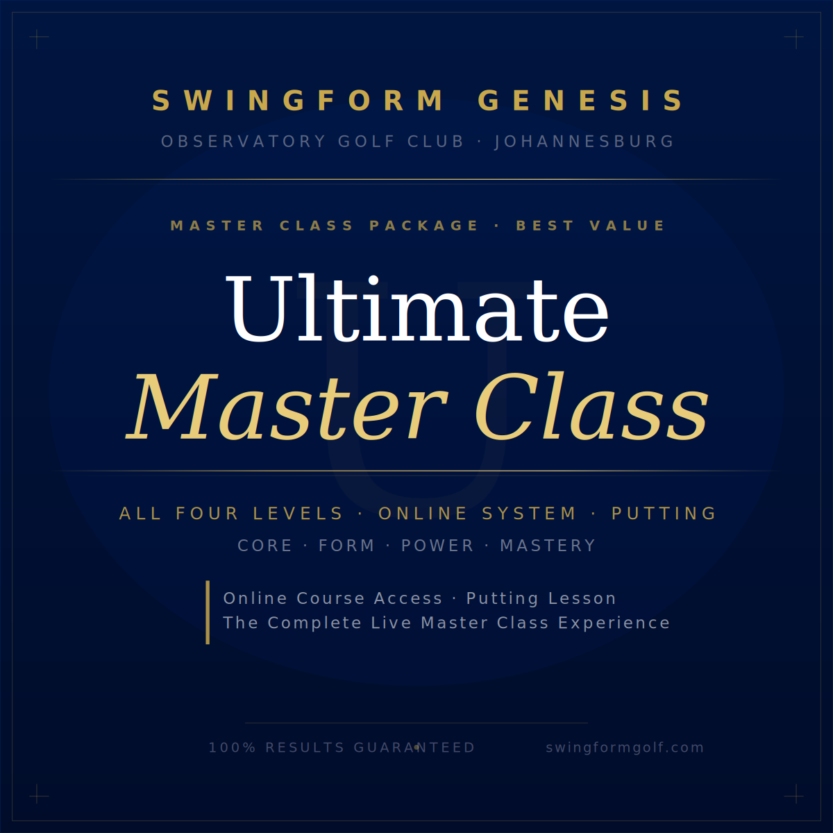 SwingForm Genesis Ultimate Master Class Course